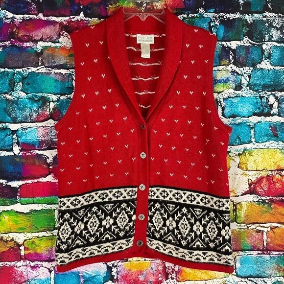 Vintage Van Heusen for Her Sweater Vest Size Large - Picture 1 of 7